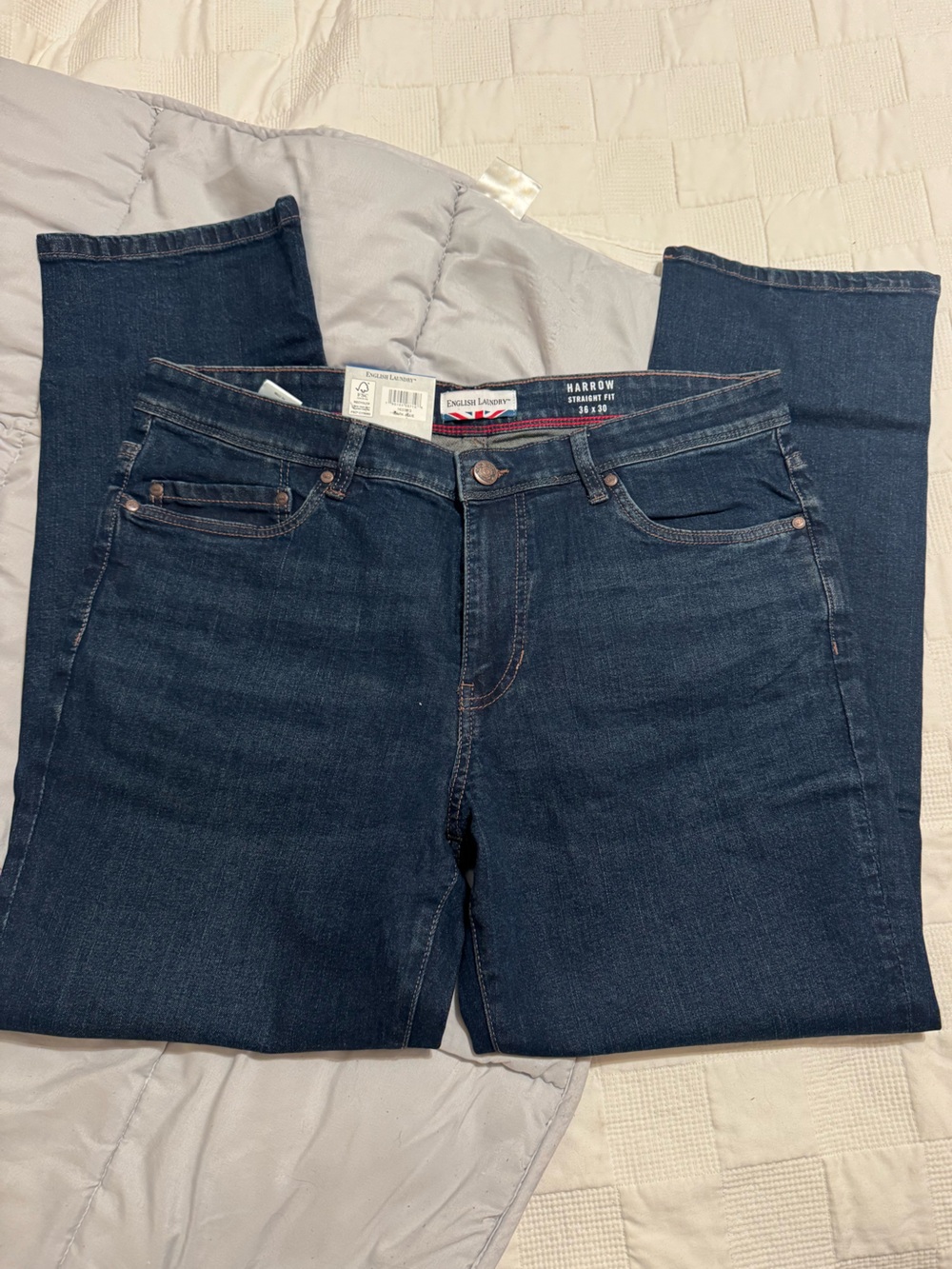 English Laundry Dark Blue Slim Straight Men's Jeans